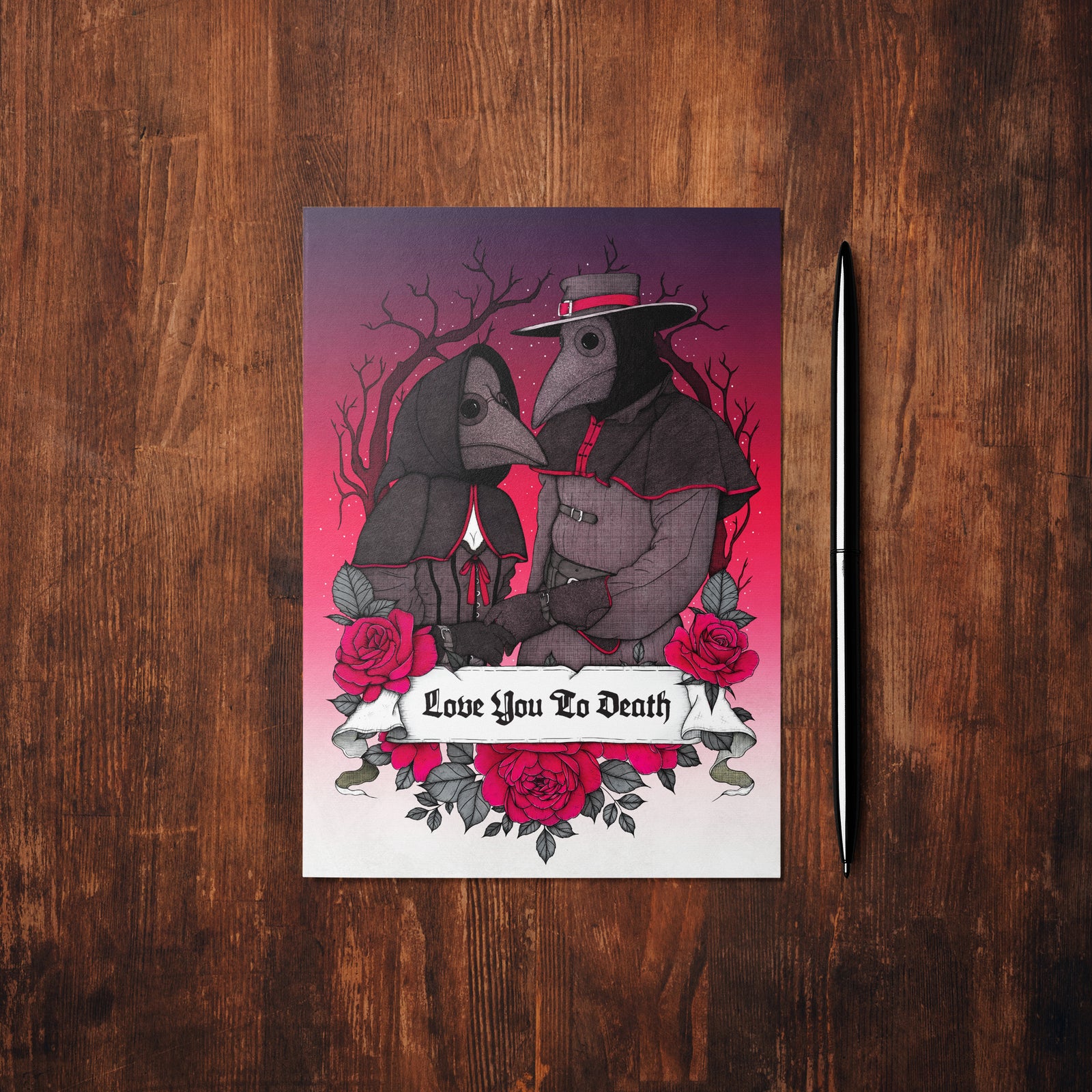 Love You To Death - Glossy Fine Art Postcard