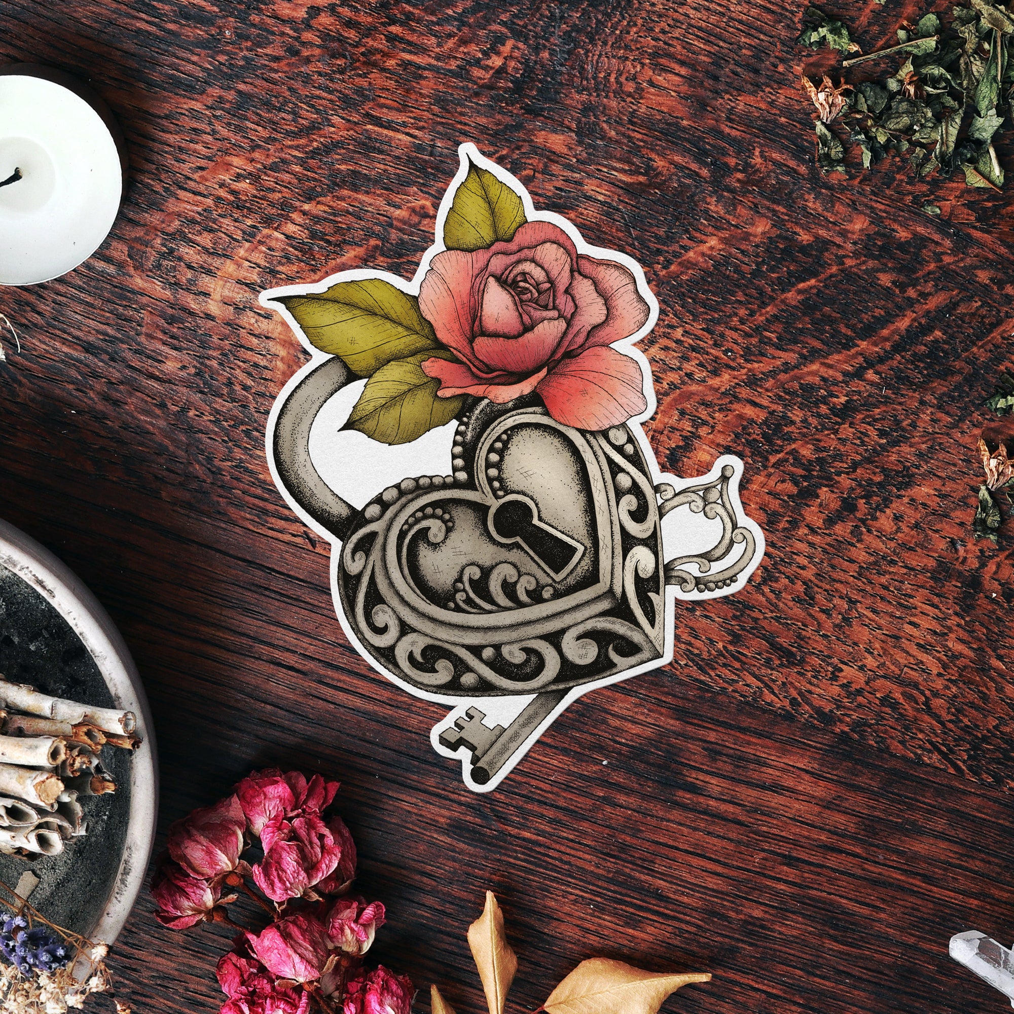 Lover's Lock - Vinyl Sticker