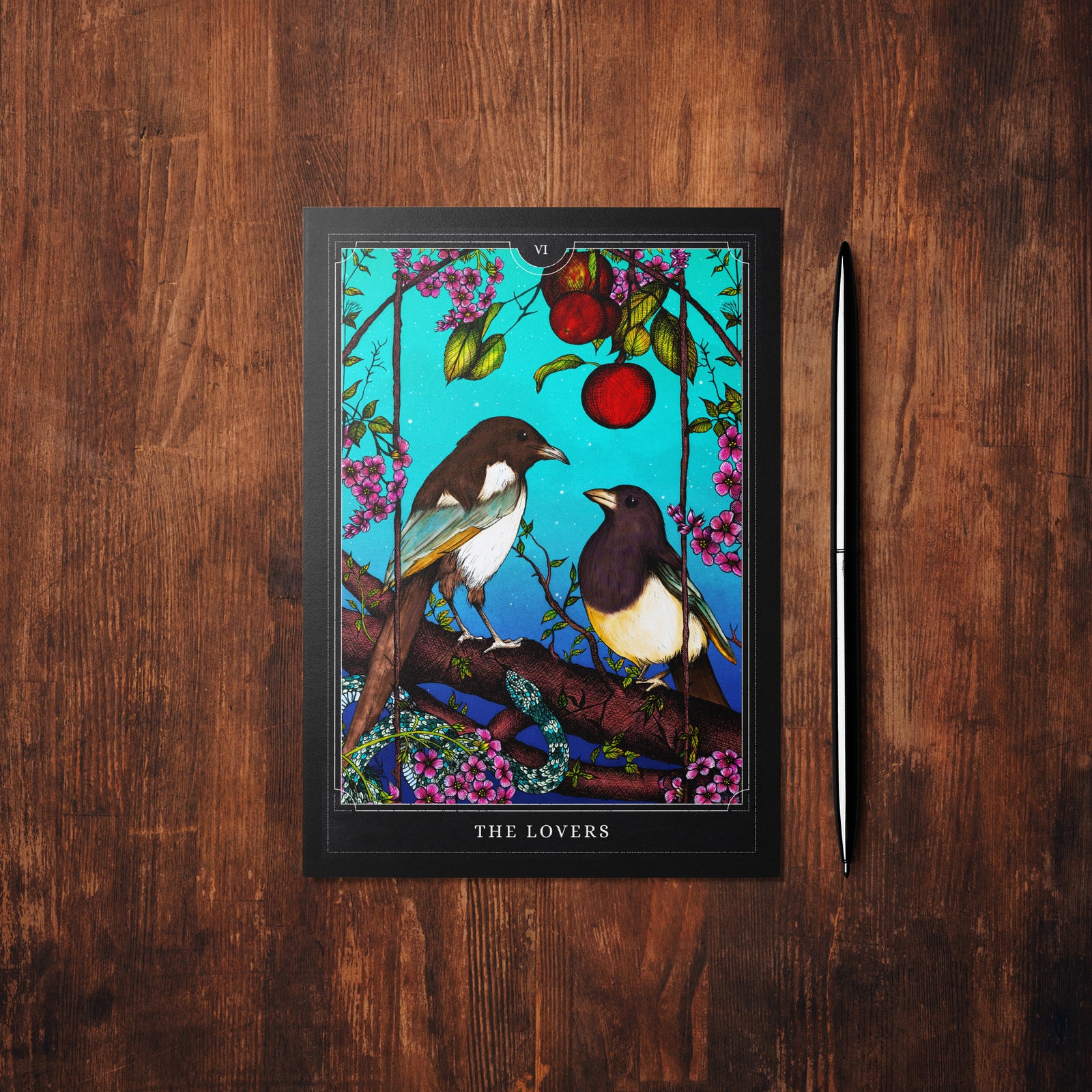 The Lovers Tarot - Glossy Fine Art Postcard