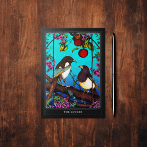 The Lovers Tarot - Glossy Fine Art Postcard