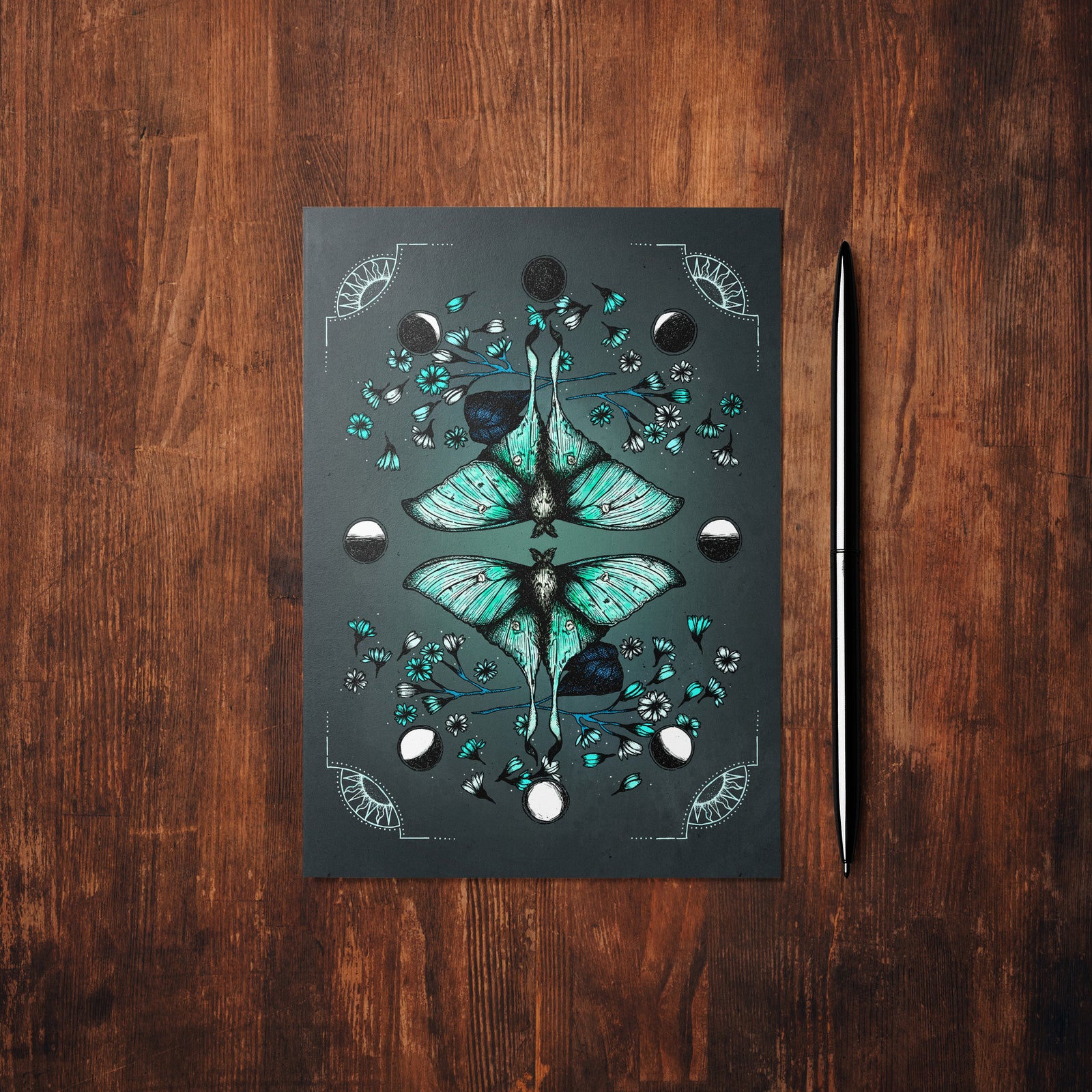 Luna Moth - Glossy Fine Art Postcard