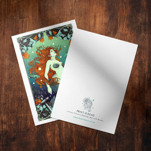Mermaid & The Sailor - Mohawk Fine Art Postcard