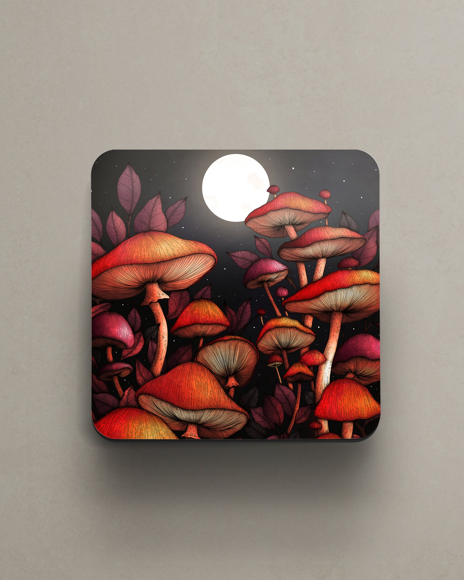 Moon Mushrooms - Coaster