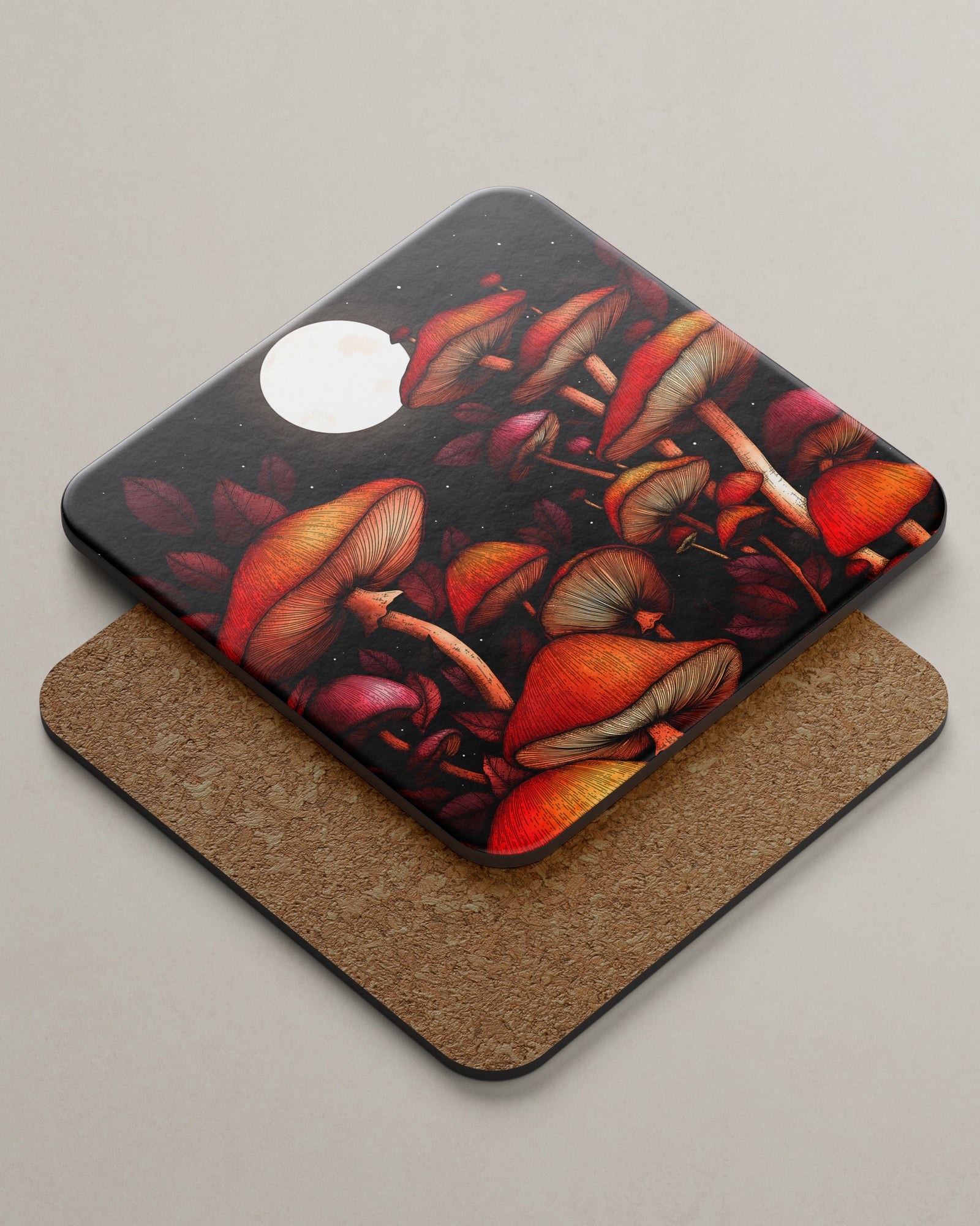 Moon Mushrooms - Coaster