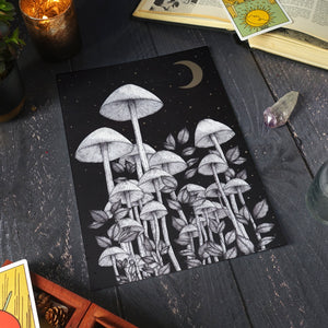 Star Mushrooms - Foiled Art Print