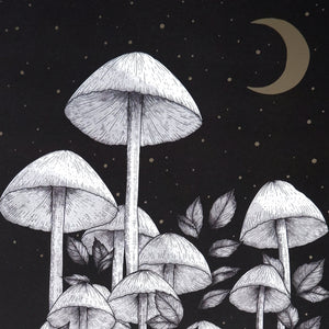 Star Mushrooms - Foiled Art Print