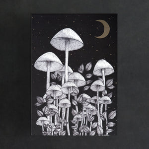 Star Mushrooms - Foiled Art Print