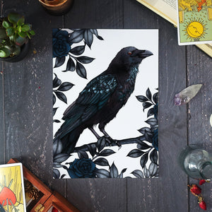 Raven and Roses - Standard Art Print