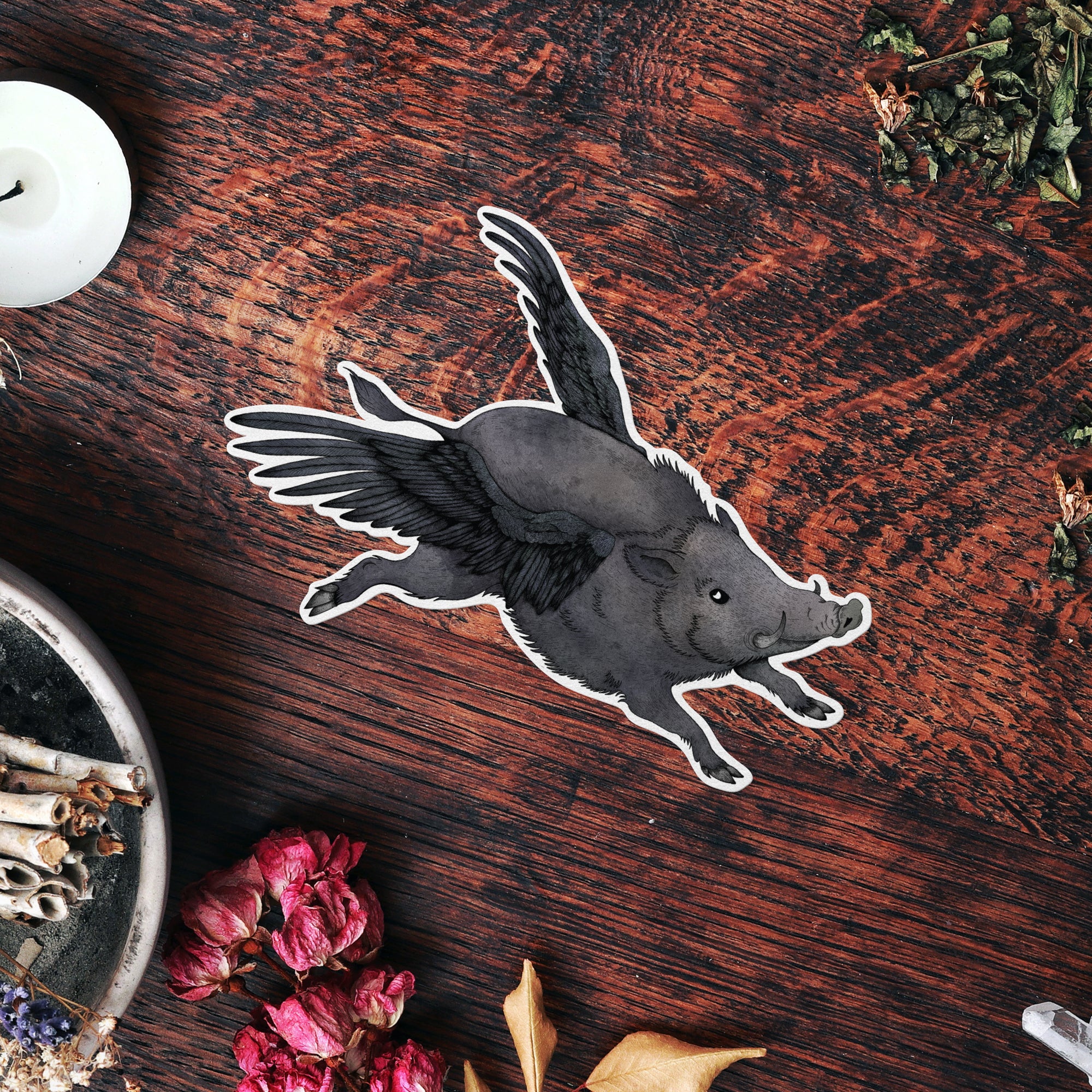 Flying Boar - Vinyl Sticker