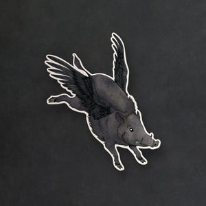 Flying Boar - Vinyl Sticker