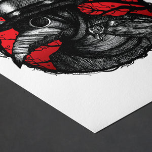 Plague Doctor Raven - Giclée Art Print
