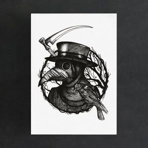 Plague Doctor Raven - Standard Art Print