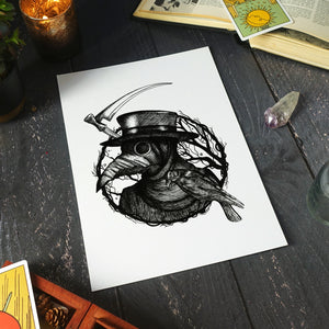 Plague Doctor Raven - Standard Art Print