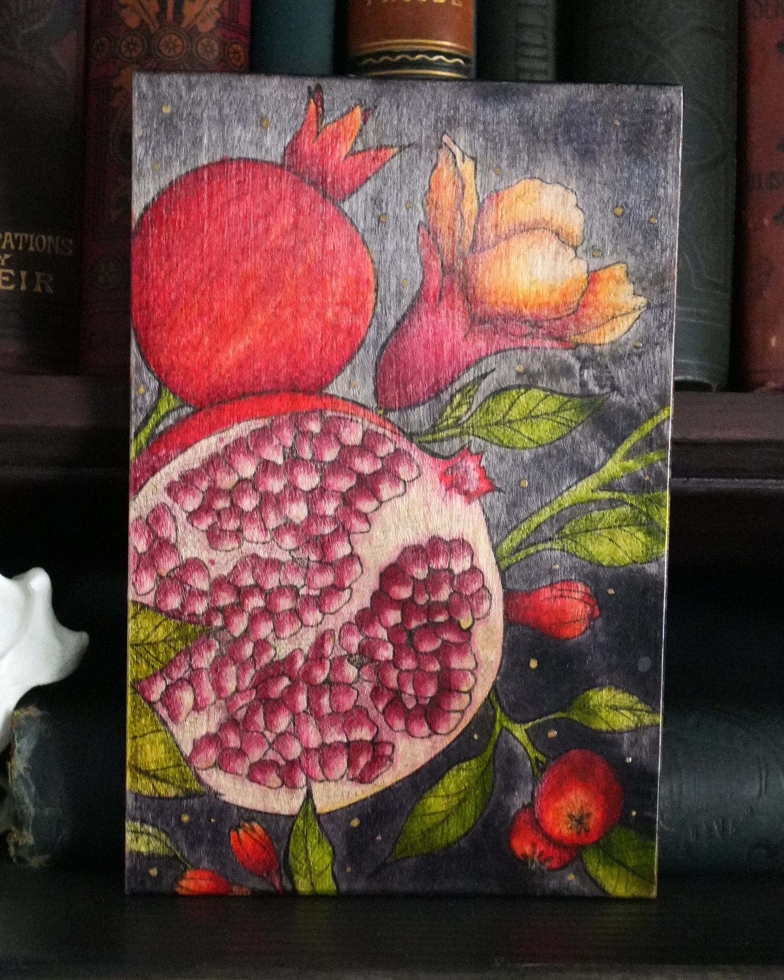 Pomegranates Original Wood Art
