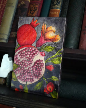 Pomegranates Original Wood Art