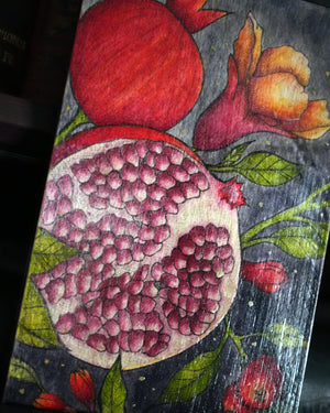Pomegranates Original Wood Art
