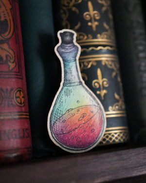 Potion - Wooden Pin Badge