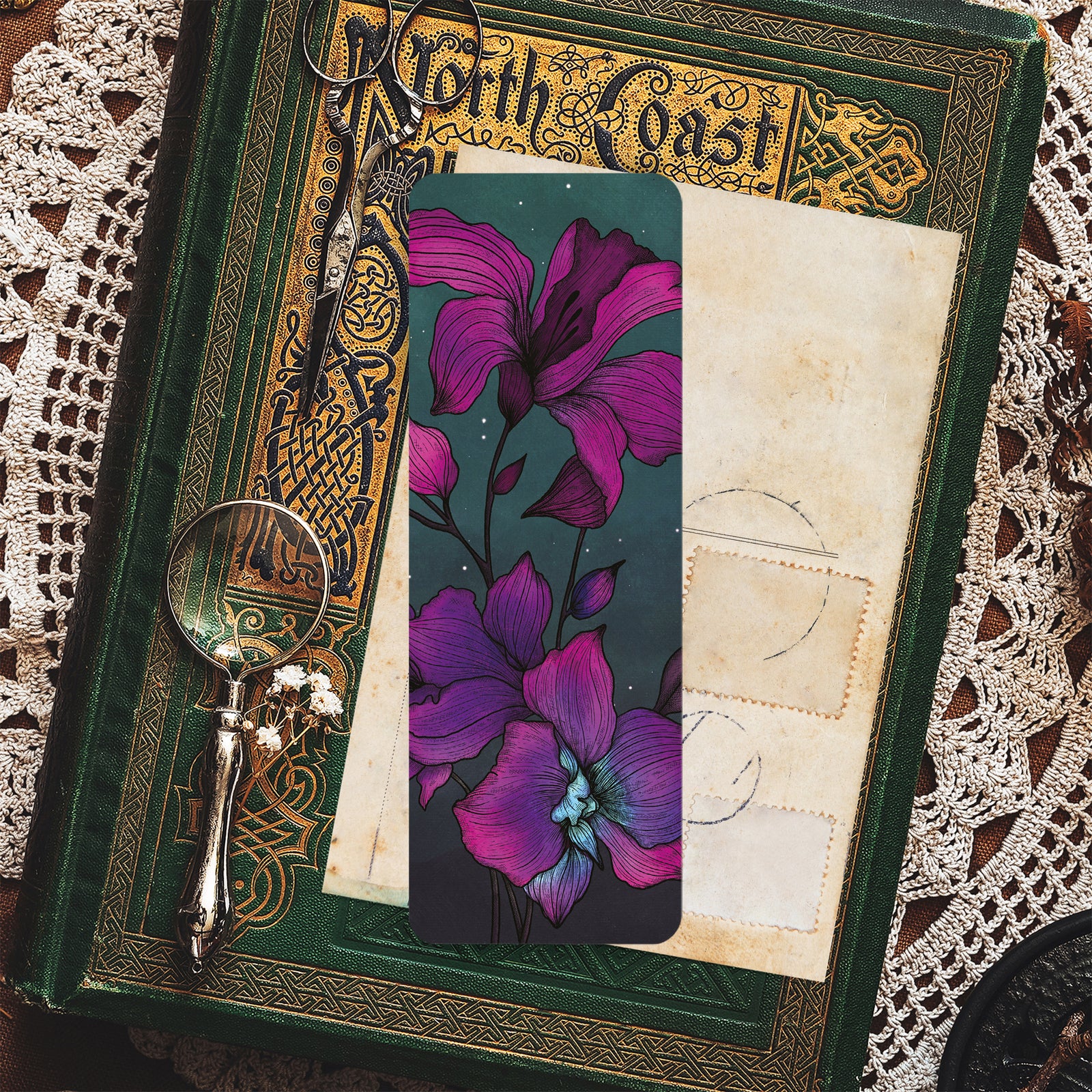 Purple Orchids - Bookmark
