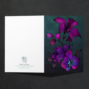 Purple Orchids - Greeting Card