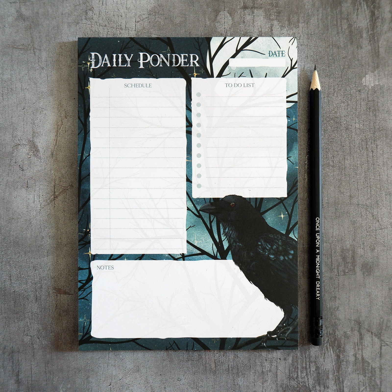 Raven and Moon - Daily Planner Pad