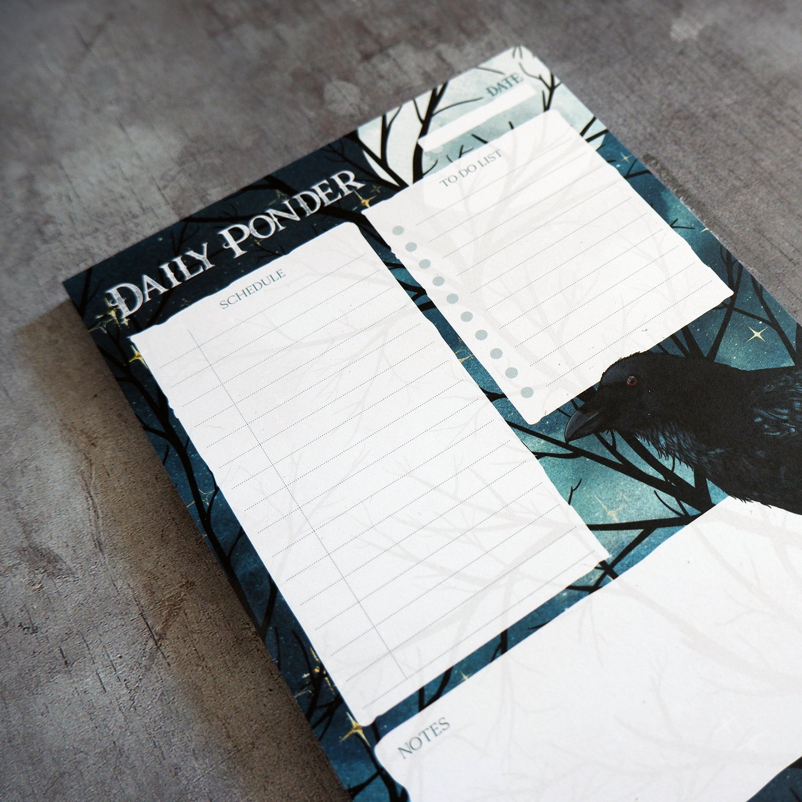 Raven and Moon - Daily Planner Pad