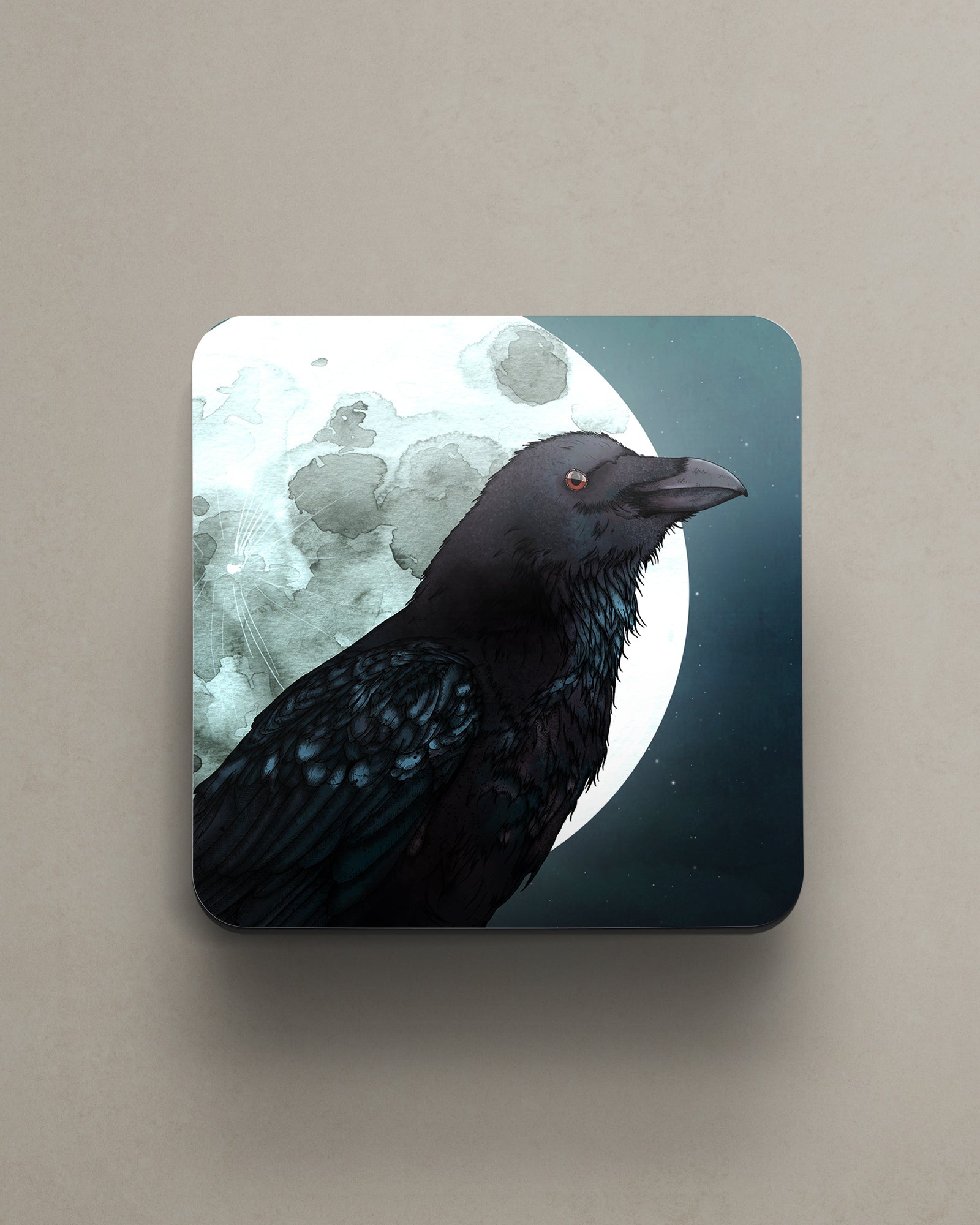 Raven and Moon - Coaster