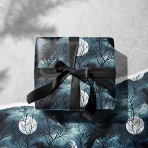 Raven and Moon Gift Wrapping Paper