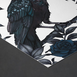 Raven and Roses - Giclée Art Print