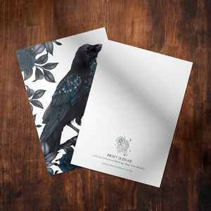 Raven and Roses - Mohawk FIne Art Postcard