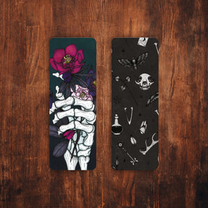 Skeleton and Hellebores - Bookmark