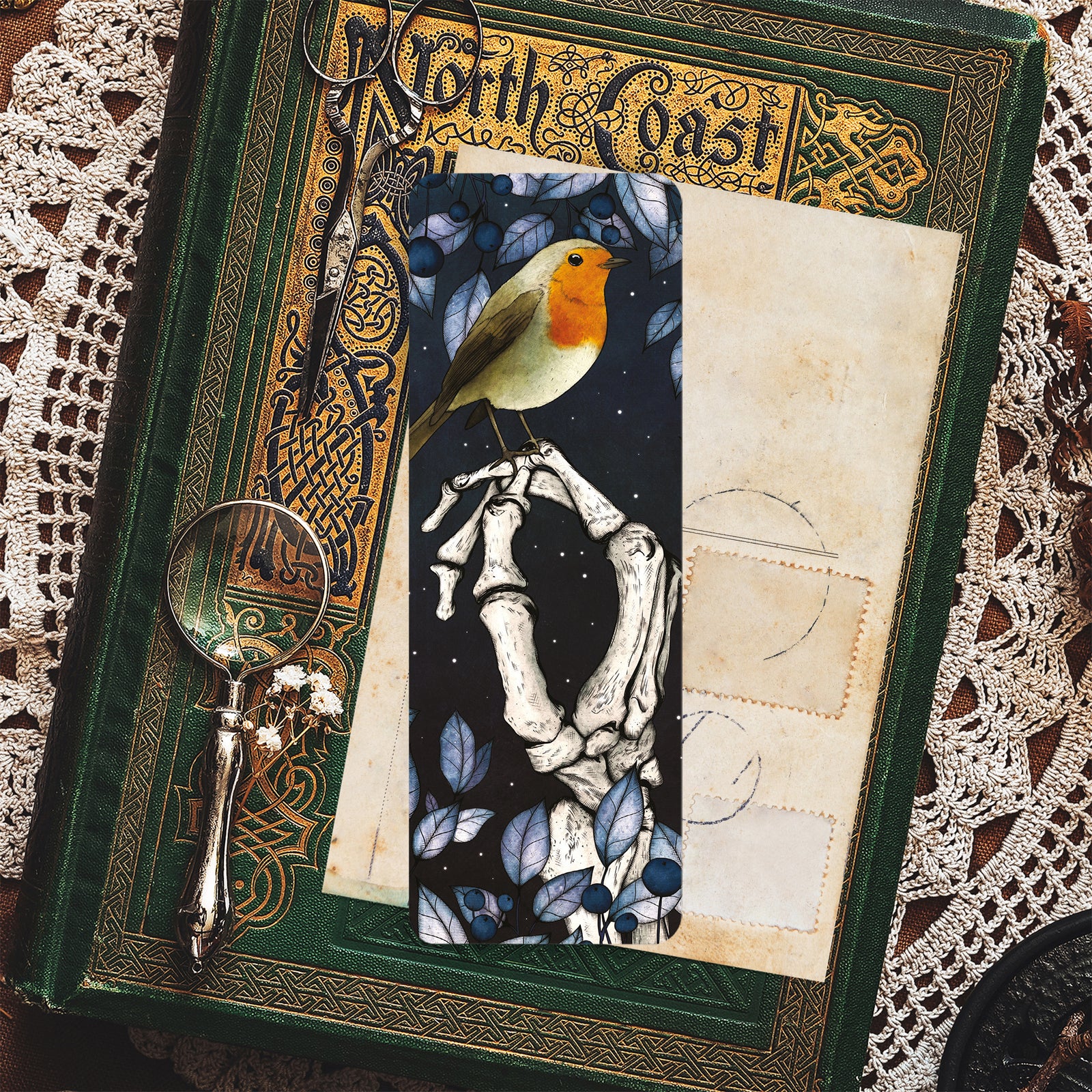 Skeleton and Robin - Bookmark