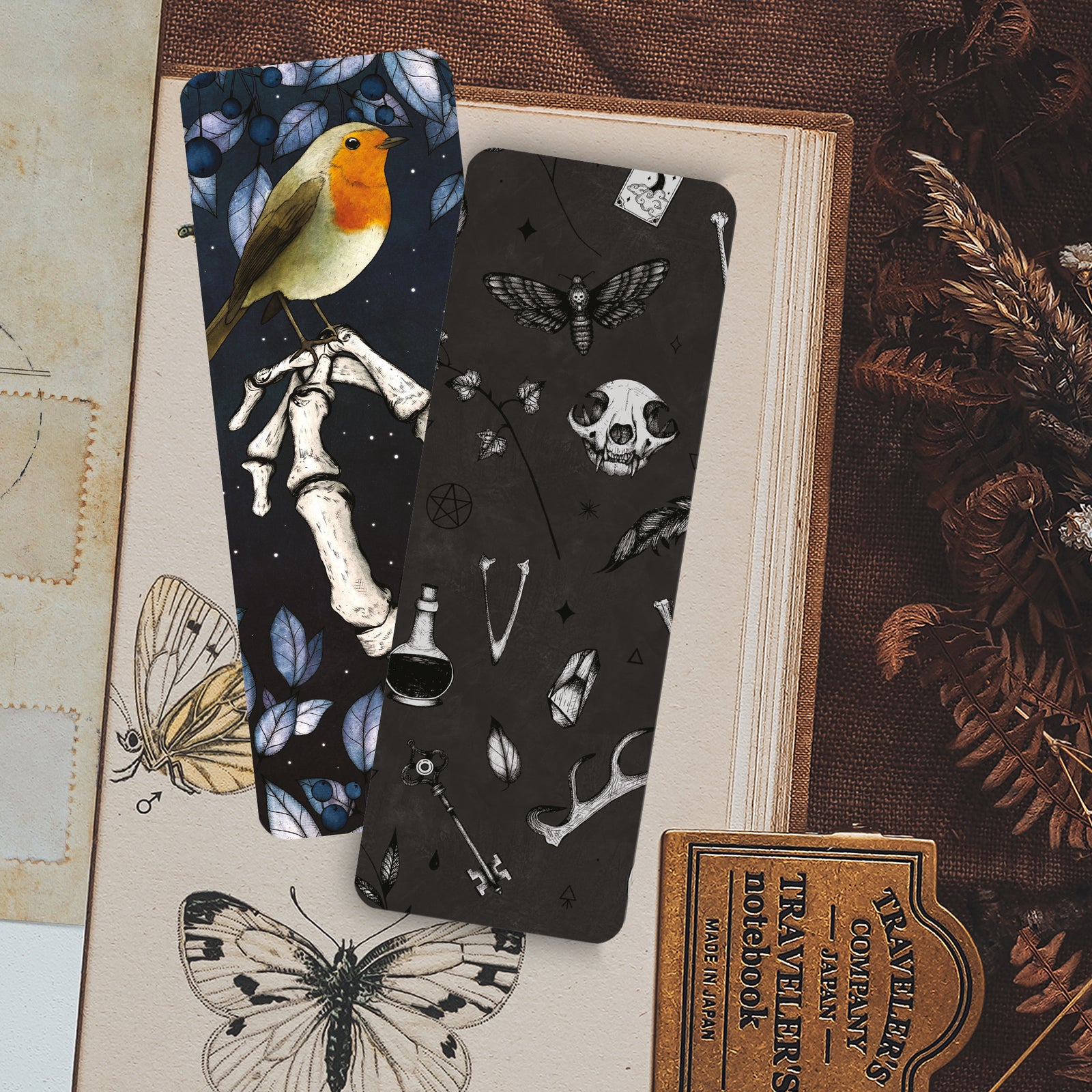 Skeleton and Robin - Bookmark