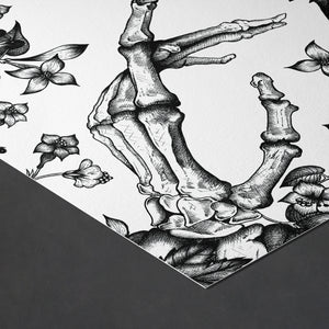 Skeleton and Sparrow - Giclée Art Print