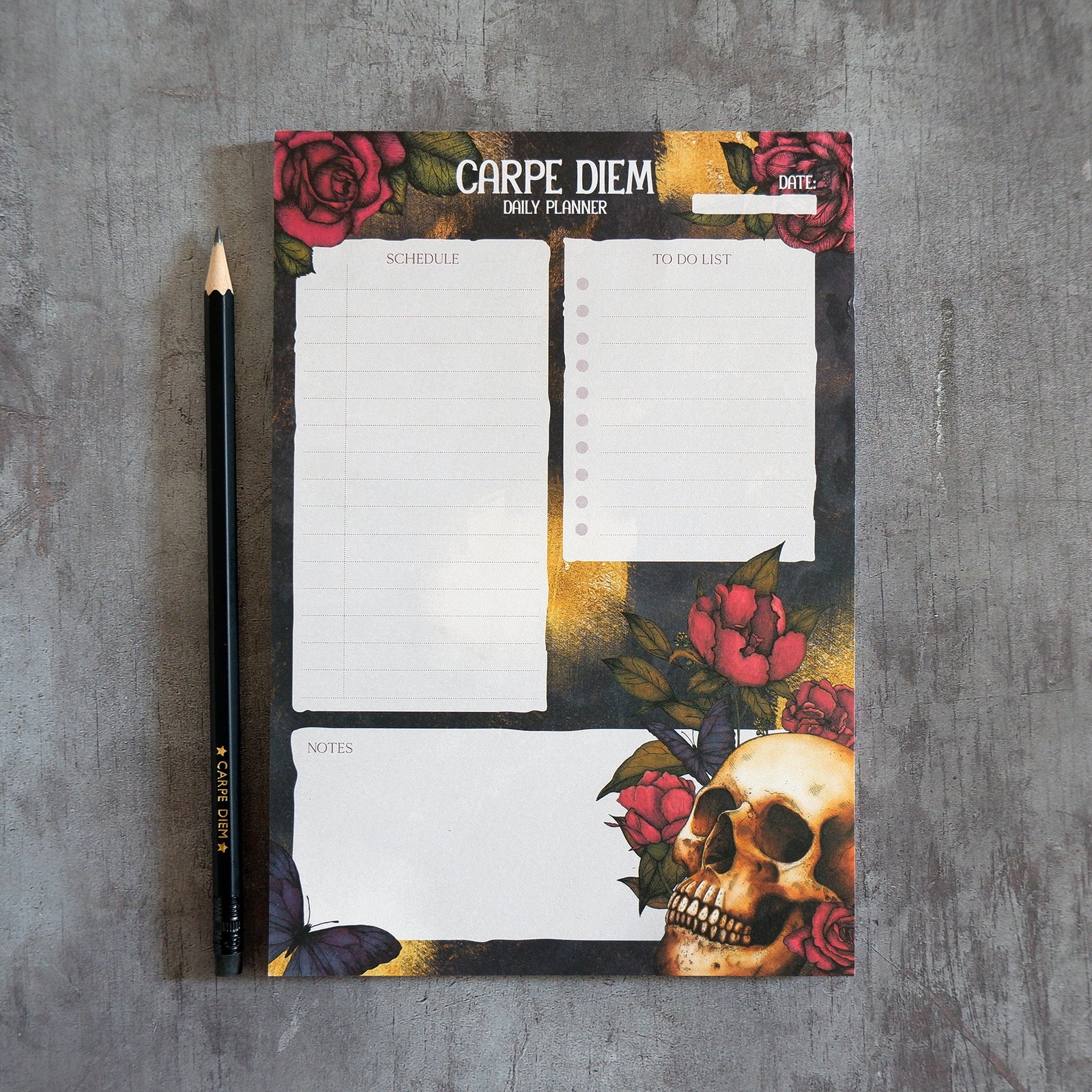 Skull and Roses - Daily Planner Pad