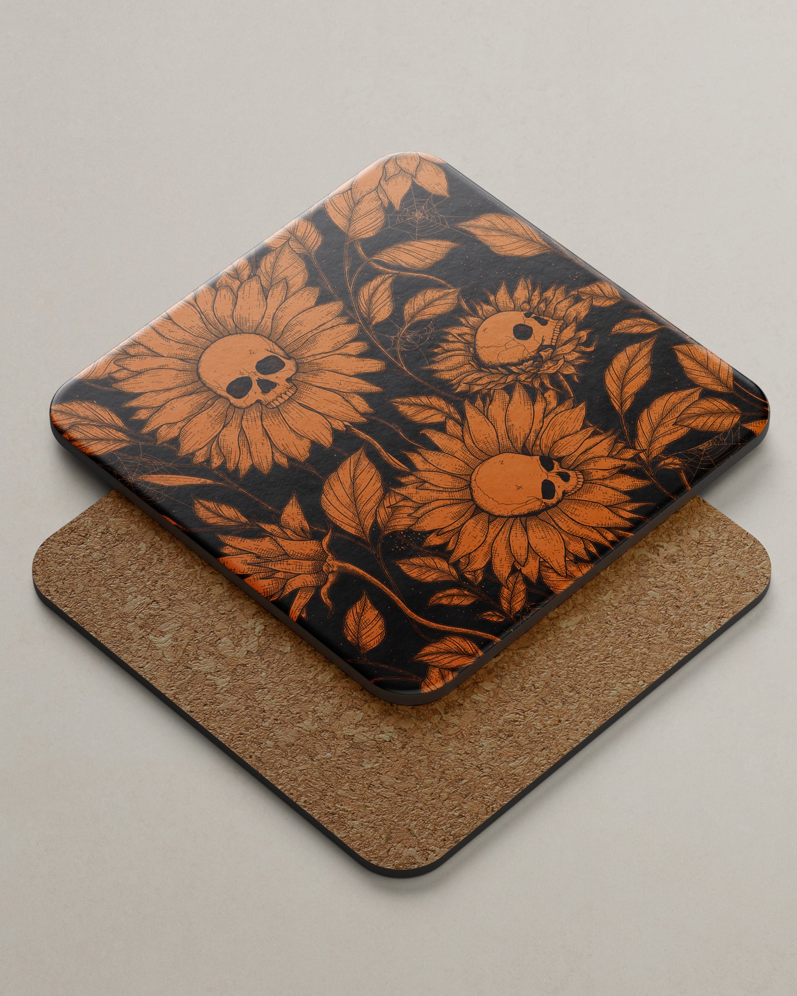 Skull Flowers - Coaster
