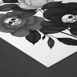 Skull Peonies - Giclée Art Print