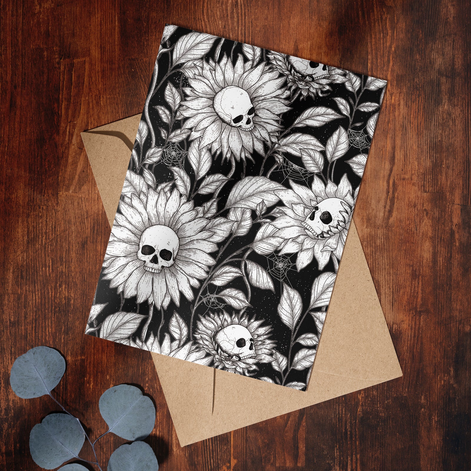 Skullflowers - Greeting Card