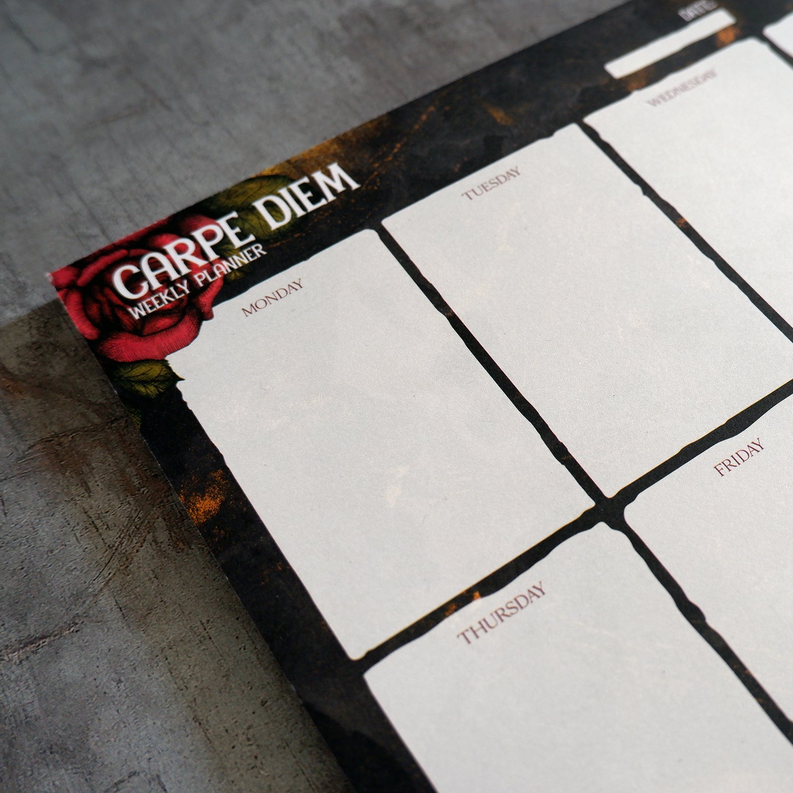 Skull and Roses - Weekly Planner Pad