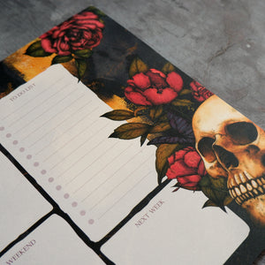 Skull and Roses - Weekly Planner Pad