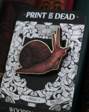 Snail - Wooden Pin Badge
