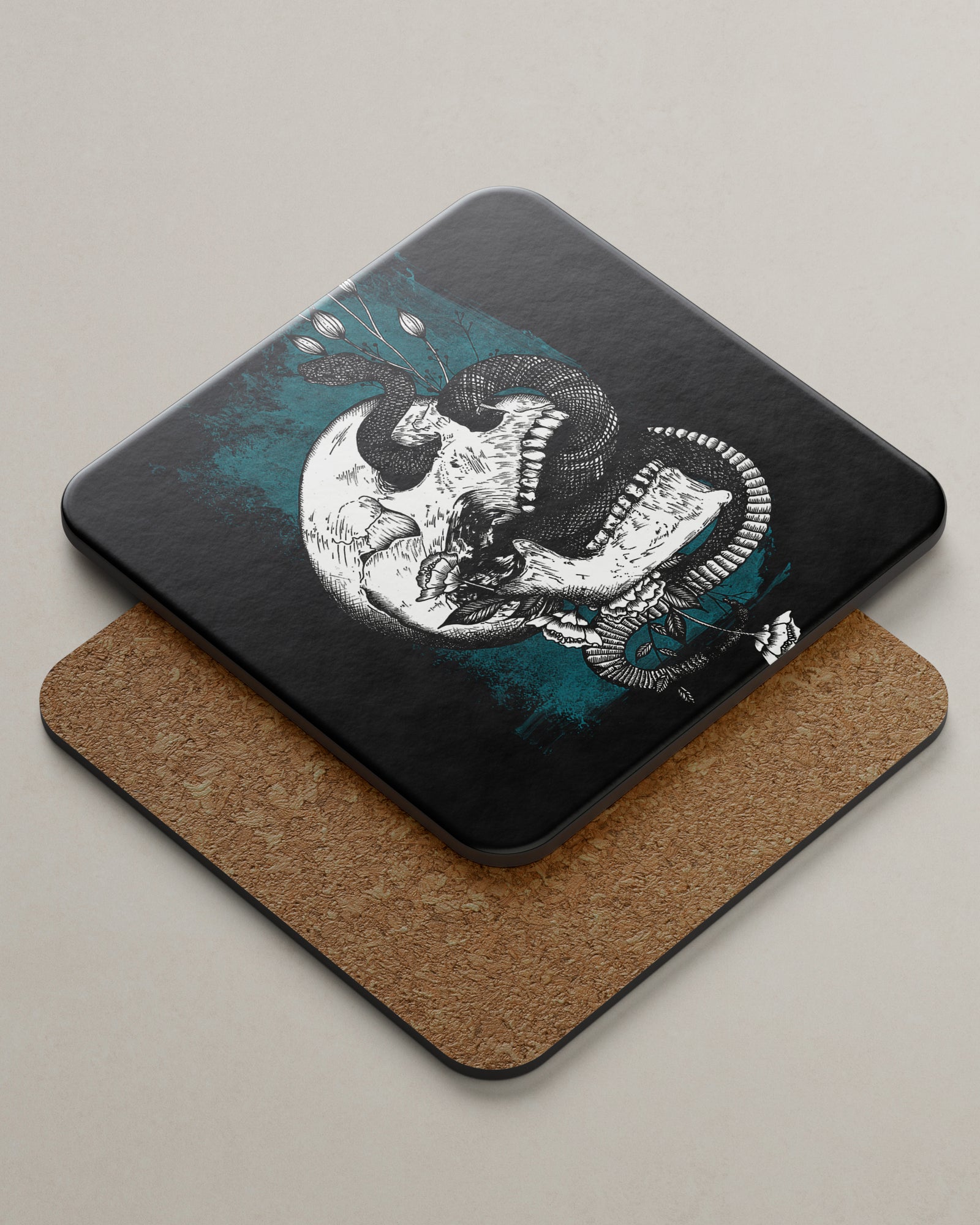 Snake and Skull - Coaster
