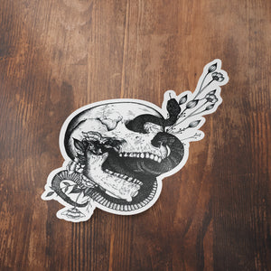 Snake and Skull - Vinyl Sticker