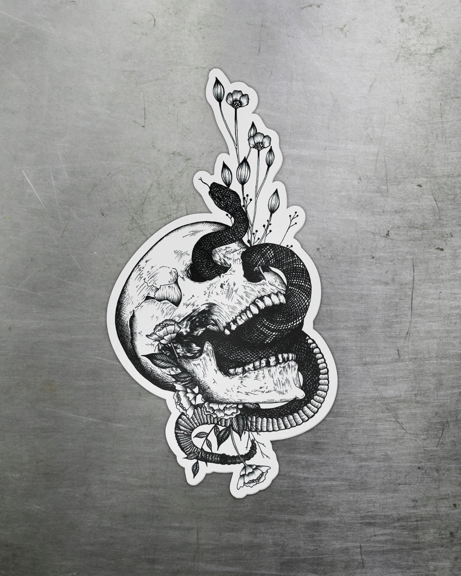 Snake and Skull - Magnet
