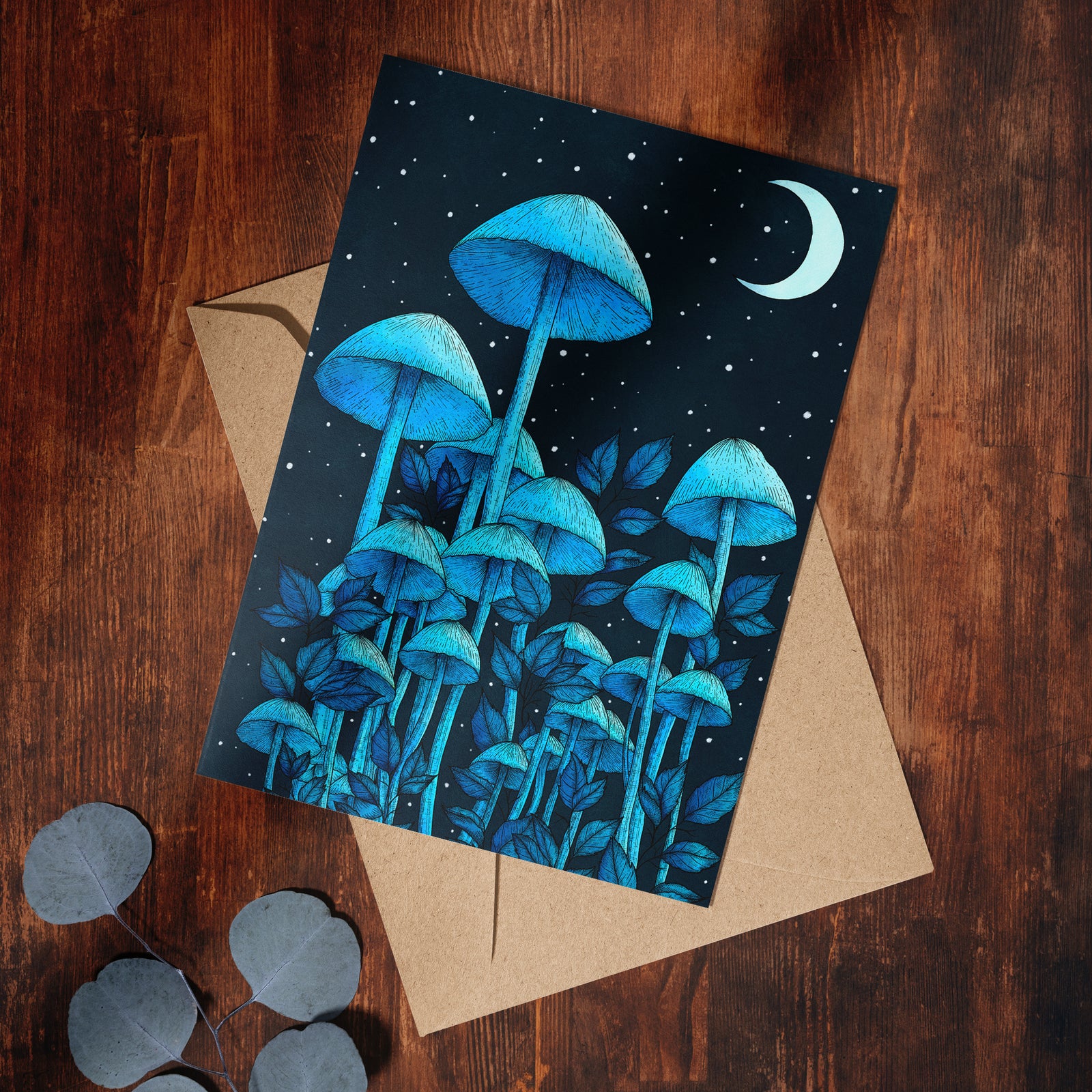 Starlight Mushrooms - Greeting Card