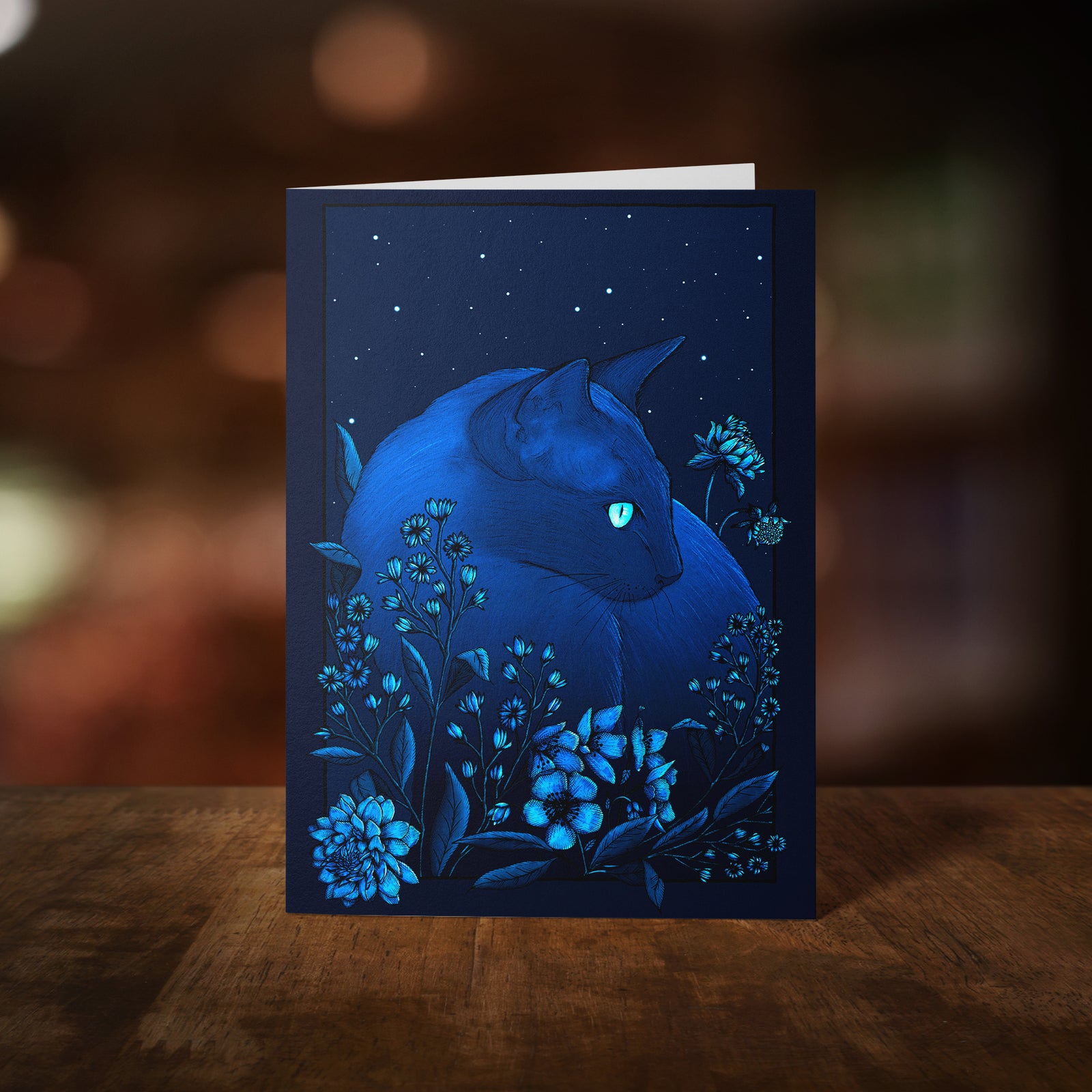 Starlight Cat - Greeting Card