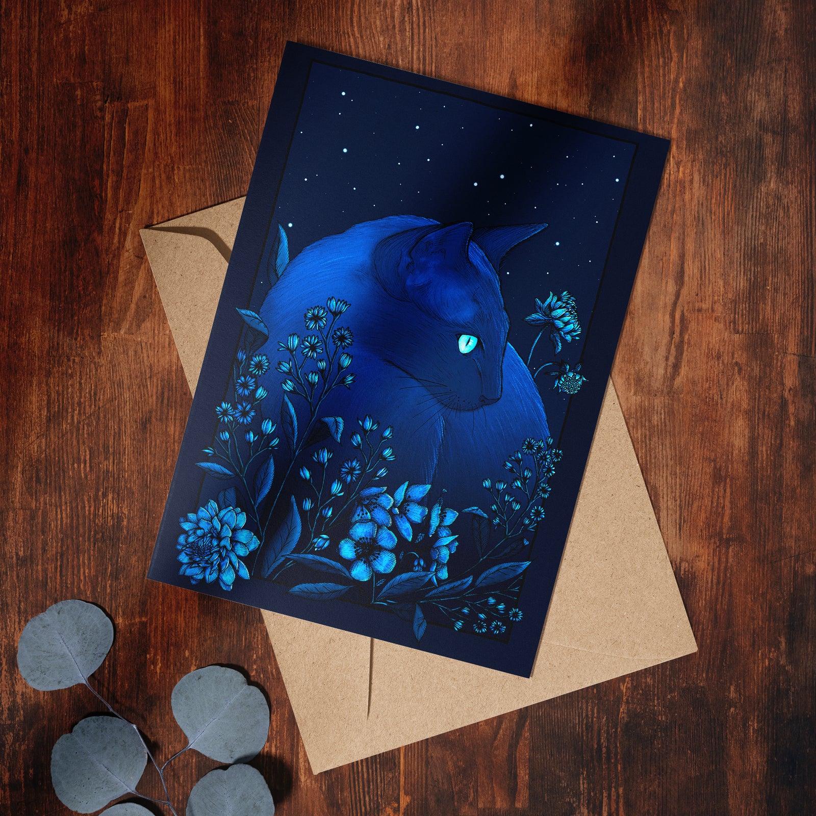 Starlight Cat - Greeting Card