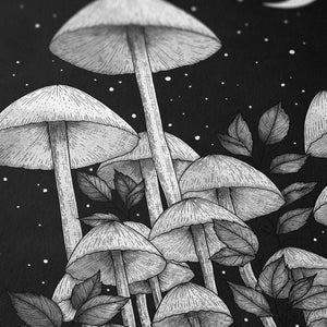 Starlight Mushrooms - Giclée Art Print