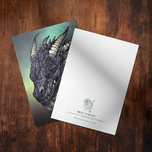 Storm Dragon - Glossy Fine Art Postcard