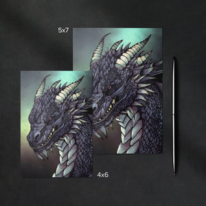Storm Dragon - Glossy Fine Art Postcard