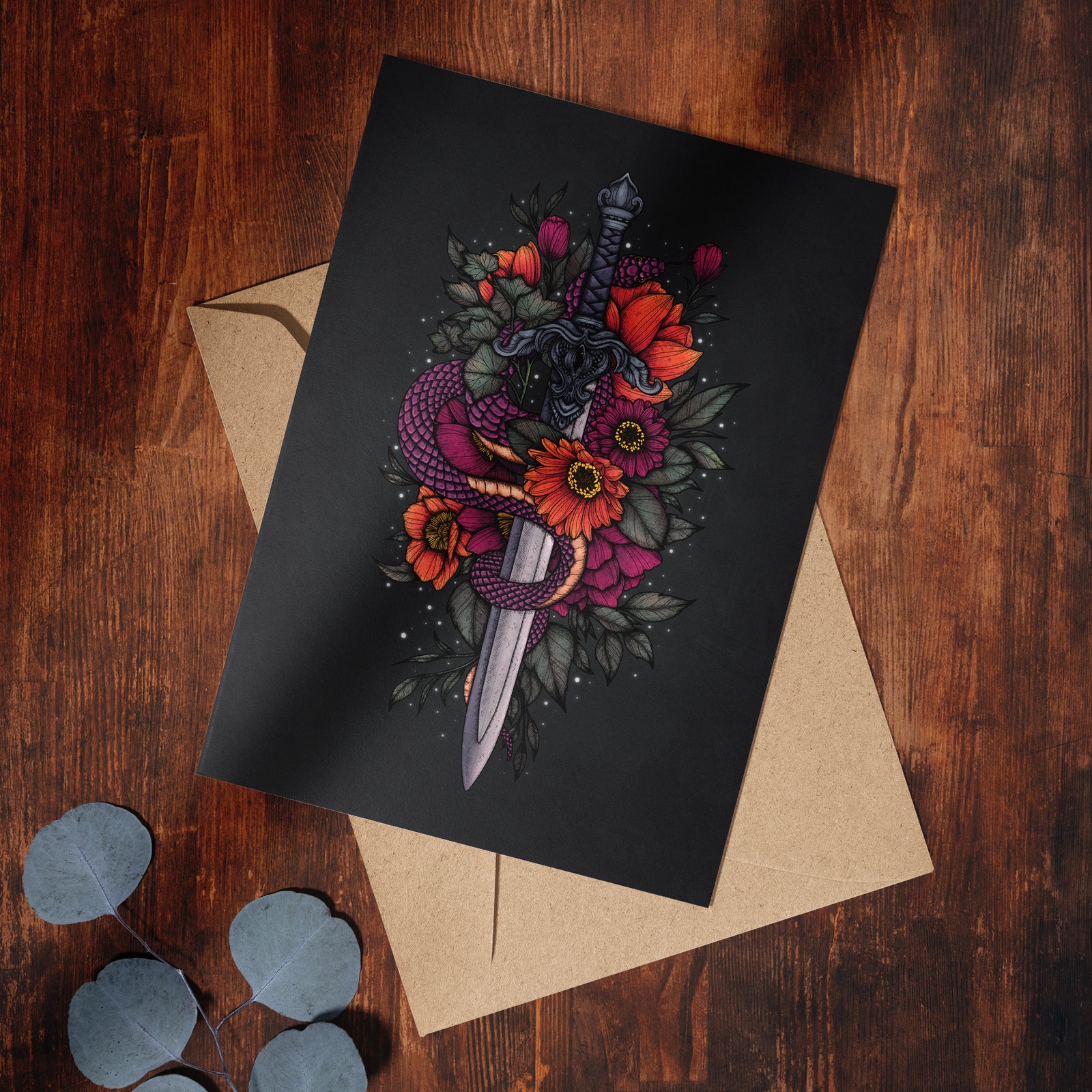 Sword & Serpent - Greeting Card